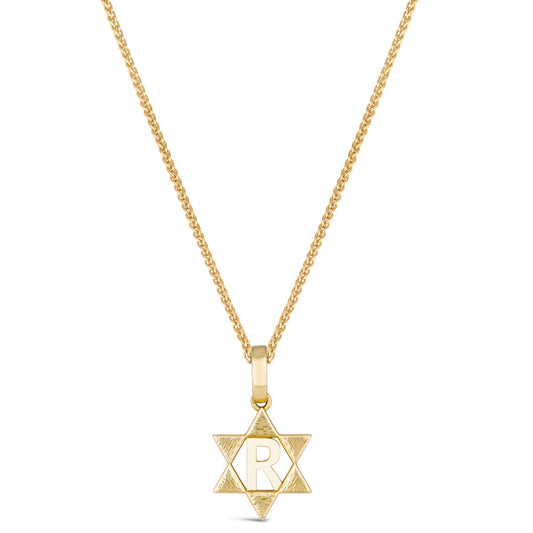 Mini Initial Star Necklace