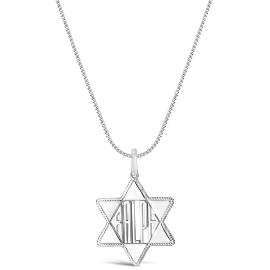 Sterling Silver Jerusalem Star of David Pendant