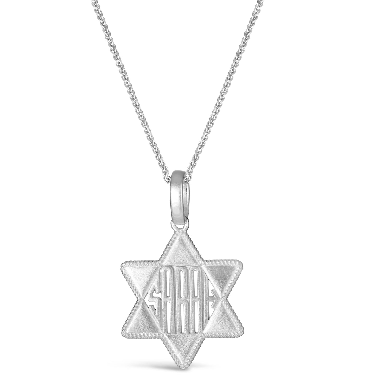 Sterling Silver Jerusalem Star of David Pendant