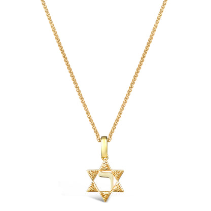 Hebrew Initial Star Necklace