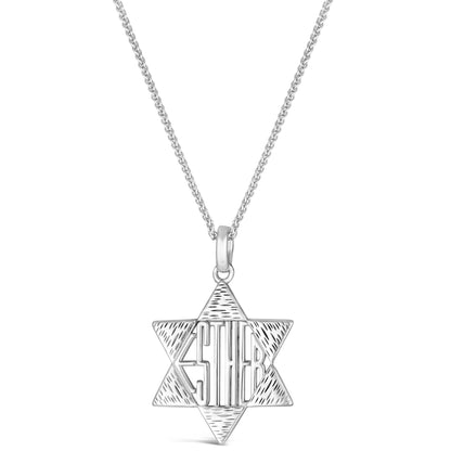 Sterling Silver Western Wall Star of David Pendant