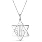 Sterling Silver Clean Lines Star of David Pendant